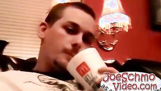 White dude gets a black dick burried deep inside his asshole