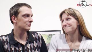 Real German lovers make first three-way MMF at amateur casting