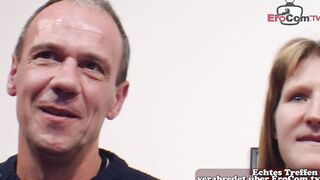 Real German lovers make first three-way MMF at amateur casting