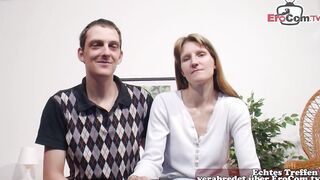 Real German lovers make first three-way MMF at amateur casting