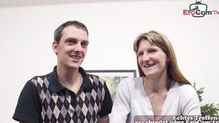 Real German lovers make first three-way MMF at amateur casting