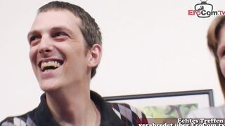 Real German lovers make first three-way MMF at amateur casting