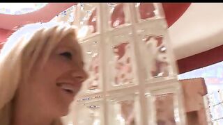 Blonde College hot Kaylee Hilton Gets Her Long Jugs Rocked On All Fours