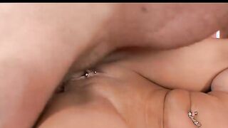 Blonde College hot Kaylee Hilton Gets Her Long Jugs Rocked On All Fours