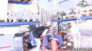 Chubby german old female boss caught bro and wants sex