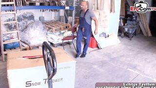 Chubby german old female boss caught bro and wants sex