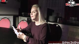 German Banged! Date with a sensual blonde Bimbo with tiny boobs