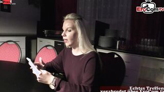 German Banged! Date with a sensual blonde Bimbo with tiny boobs