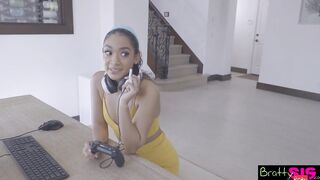 Step Sis "I put my controller on my pussy and it made