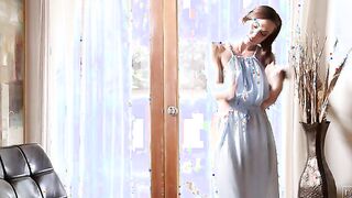 Beauty Aidra Fox wants to go outdoors to show the world her sheer new dress, but it's too cold to