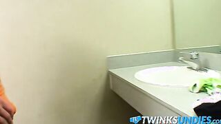 Hung butt buddy plays with his dick in his underwear solo