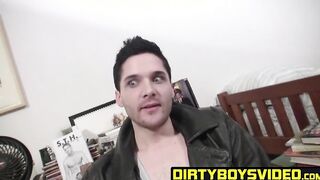 Sexy fairy Damian plays with his fat boner solo and cums