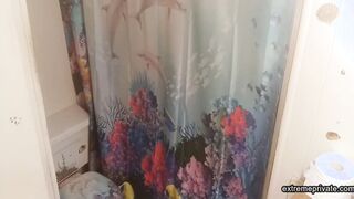 stepmom with tattoo boobs spied in the shower