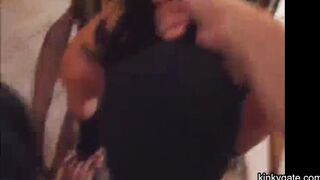 sub Nina banged hard with belt strokes