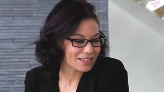 horny teen with glasses loves a fat dick