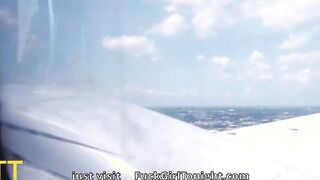 Convinced Sexy Tattooed Babe Alby The Goat to Fuck on a Private Jet