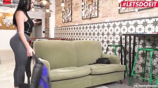 HORNYHOSTEL - (Saphire Lapiedra, Jesus Reyes) - Long Titted Spanish mom Takes A Gigantic Ebony Penis Inside Her sexy Twat