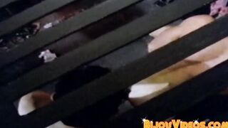 Young men are going for classic raw sex threesome outside