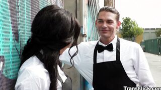 Ashley Stones fucked by trans Ariel Demure