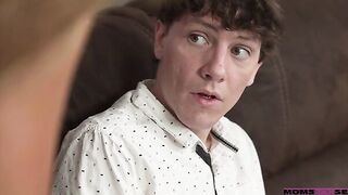 Rion King is already inside trouble for looking at his stepmom, Lexi Luna's, tits. Lexi's friend, Aila Donovan, comes over