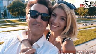 Blonde petite 19 year old performer picked up for real Date inside Germany