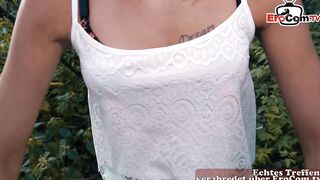 Blonde petite 19 year old performer picked up for real Date inside Germany