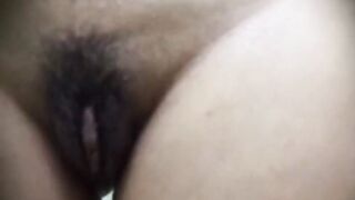 playing with my hairy pussy while stepbro watches