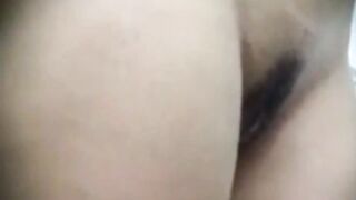 playing with my hairy pussy while stepbro watches