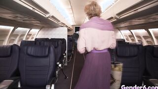 Airplane Threesome fucking With Ariel, Jay and Codi