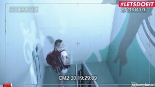 HORNYHOSTEL - (Lya Missy, Jesus Reyes) - Natural Titties Blonde 19 Yo Caught Masturbating And Banged By Lusty long ebony cock