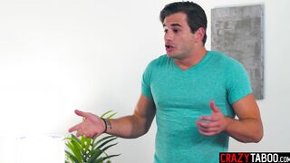 Stuck teen got fucked by stepbrother