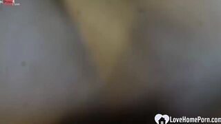 Adorable redhead jumps on an erect schlong