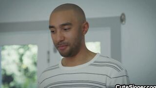Busty MILF sinner licked on massage table n fucked on floor