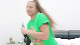three sexy girls stimulating their clits with vibrators