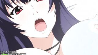 Horny college babe with big tits helps shy friend to cum