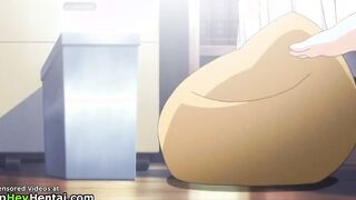Horny college babe with big tits helps shy friend to cum