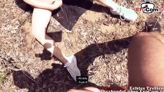 German ginger techno bitch 18 yo boned inside outdoor
