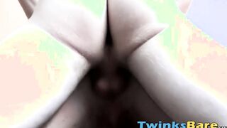 Super cute twink Bryce slips his cock in a Taylors tight ass