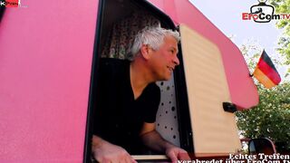 Slim tiny hooters skank fucked into a camper van after the pick up