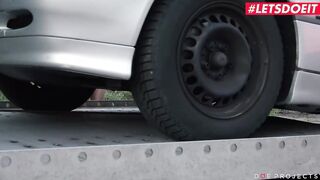 DOEPROJECTS - Francys Belle Pays Car Mechanic with her Tight Snatch - LETSDOEIT
