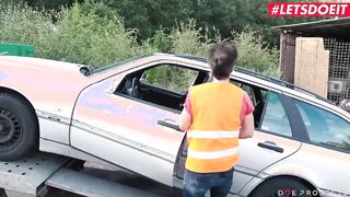 DOEPROJECTS - Francys Belle Pays Car Mechanic with her Tight Snatch - LETSDOEIT