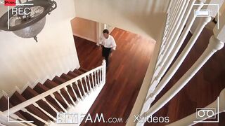 SPYFAM Sex Addicted Spying Step Dad Bangs Long Tit Blonde Step Daughter
