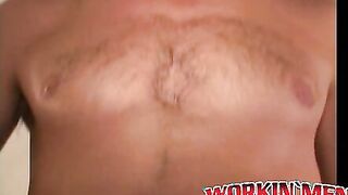 Gay mature pervert tugs his erect dick and sprays jizz