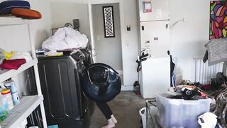tiny teen climbs a tall man's big cock