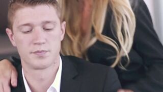 , elsa enjoys anal with kayden's boy-toy as she watches