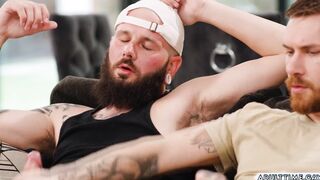 Zak help his friend to fuck a guy for the first time