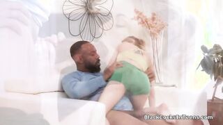 Big black cocking petite gf at home