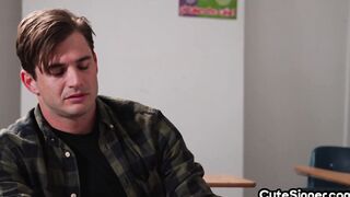 Busty sinful teacher fucked by student in her cunt after BJ