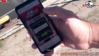 Spontaneous outside Date with a dark haired Milf bimbo recorded point of view