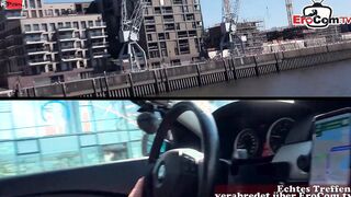 Spontaneous outside Date with a dark haired Milf bimbo recorded point of view